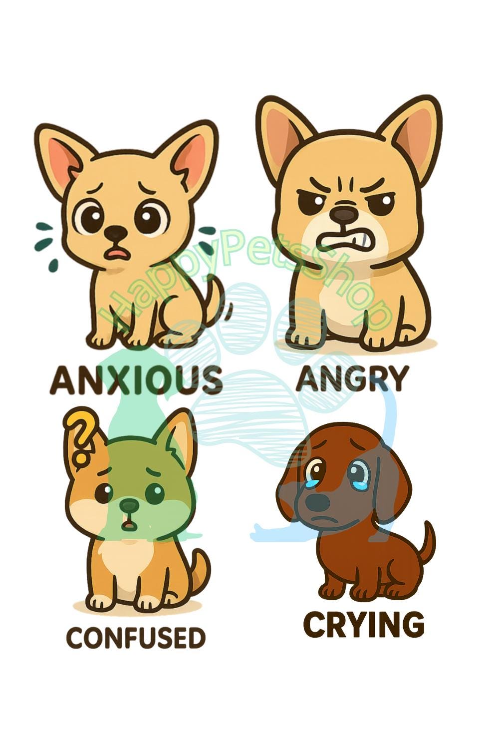 Dog Mood Digital Stickers Bundle, PNG For Daily Planner Stickers, iPad, Goodnotes, OneNote, Digital Planner, Ideal for Dog Lovers