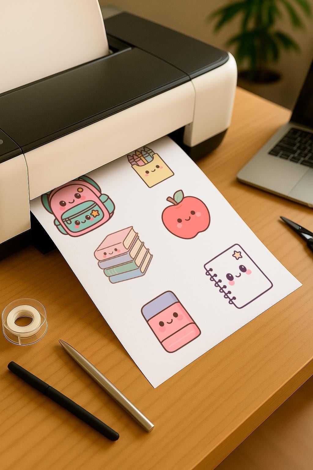 Pastel Back to School Clipart Bundle – 14 Cute PNGs for Teachers, notebook, clip, rubber, ruler, crayons, books, apple, chemical, backpack