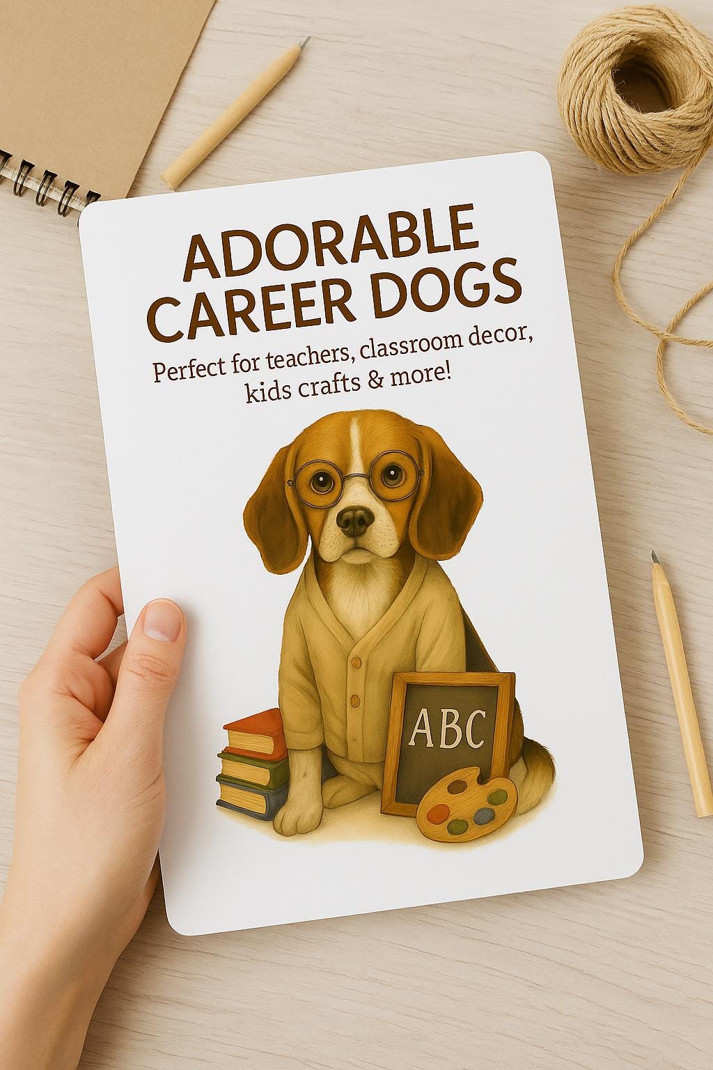 Whimsical Watercolor Dogs in Professions Bundle - Perfect for Wall Art!